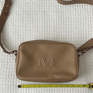 MaxMara Beige Crossbody Bag with Front Zip